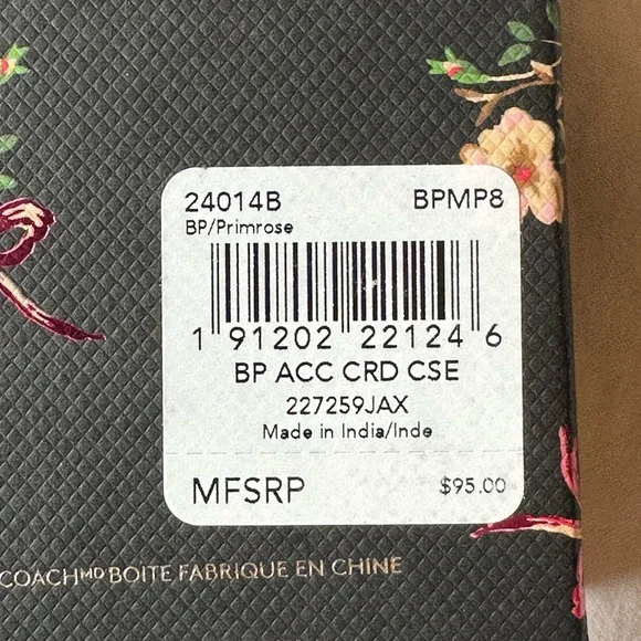 Coach - Pink Primrose Leather Card Holder - Picture 4 of 4